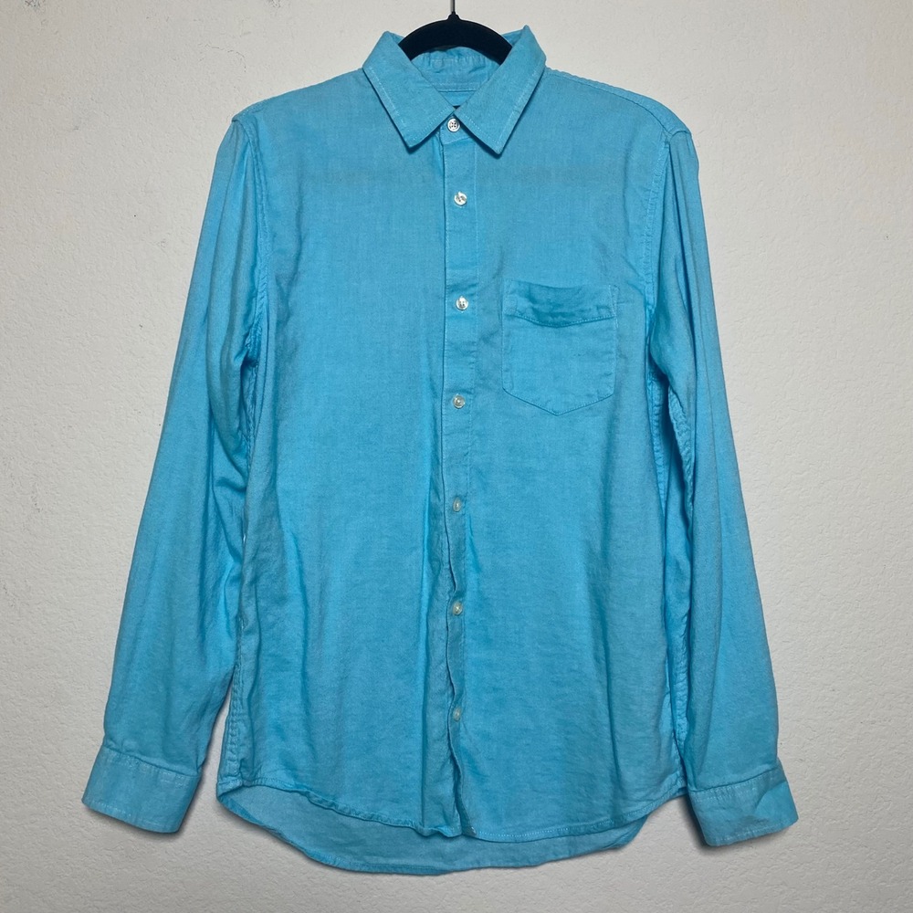 Ben‎ Sherman Mens Button Down Shirt Long Sleeve Light Blue Size M Casual Preppy